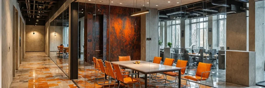 office wall glass custom